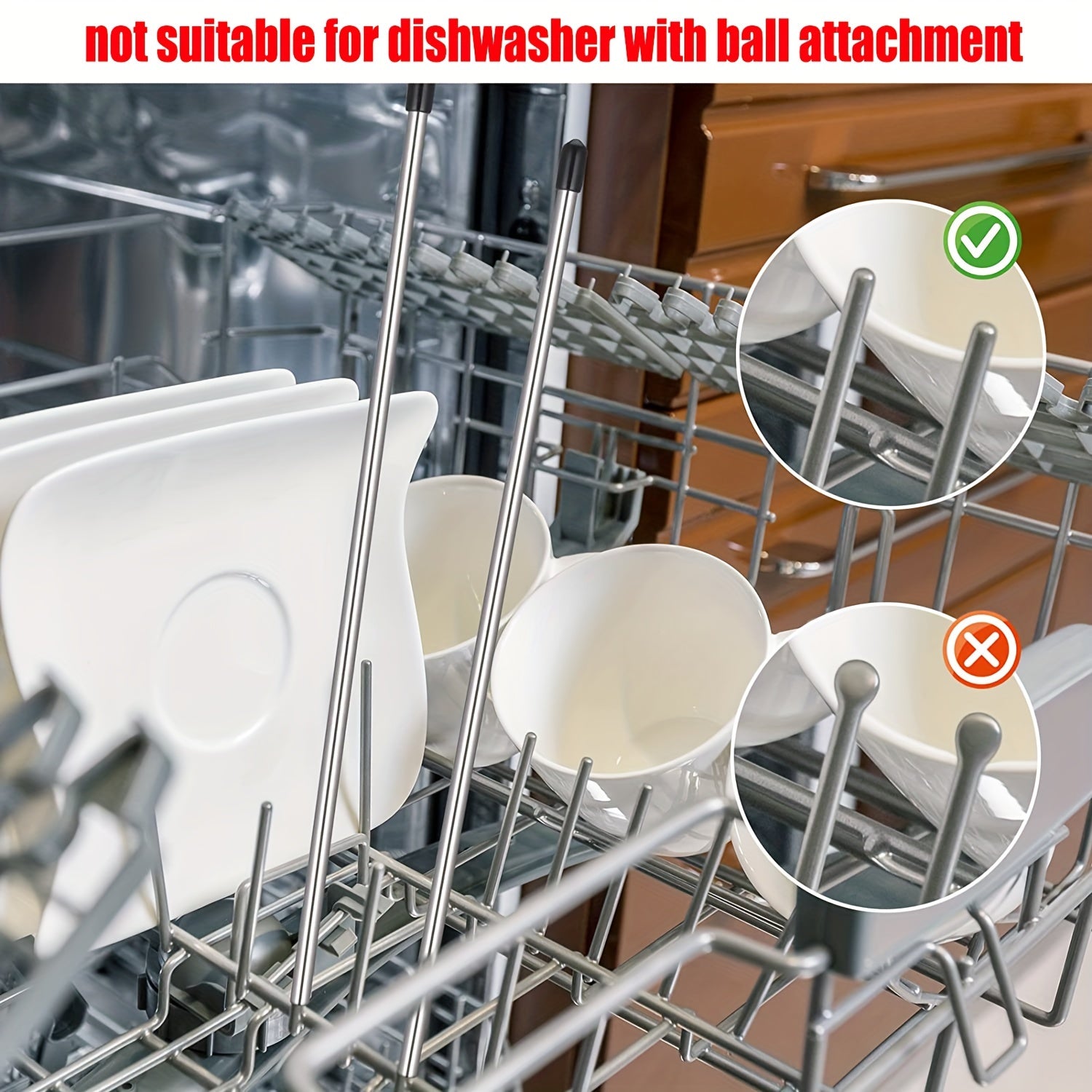 10 dona 8.54 dyuymli idish yuvish mashinasining drenaj qafasi, zanglamaydigan po'latdan o'rnatuvchilar bilan 1 dona 7.87 dyuymli idish savat to'plami