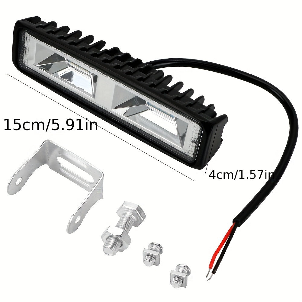 12-24V LED Work Light for Vehicles Motorcycle Truck Trailer Yellow Lens 48W