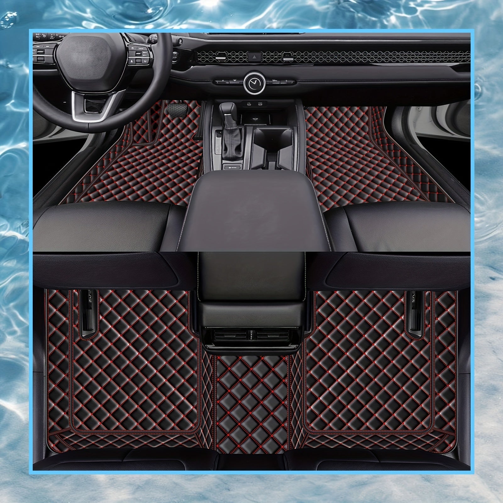 Universal Fit Car Mats Set Waterproof Slip-Resistant Easy to Clean Vehicle Accessories