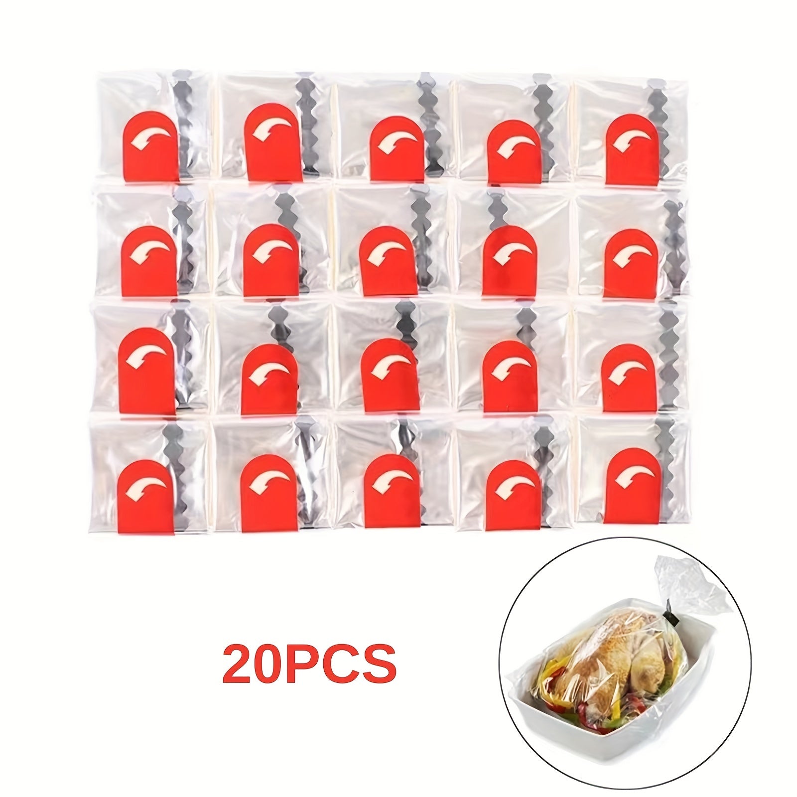 20 Pieces Oven Bags for Baking Meats Fish Vegetables Microwave Cooking