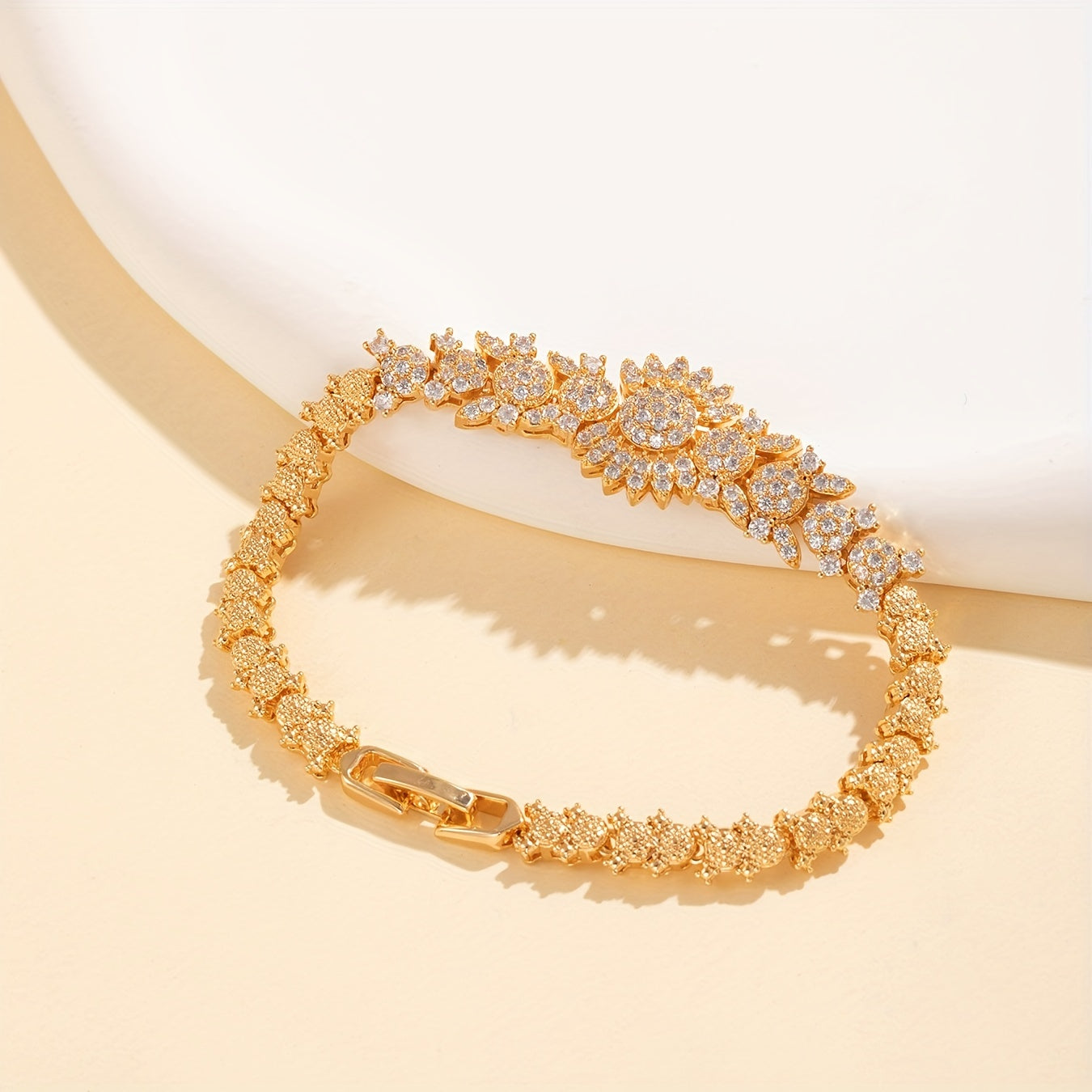 Indian-Inspired Gold or Silver Crab-Shaped High-End Bracelet for Evening and Wedding Wear