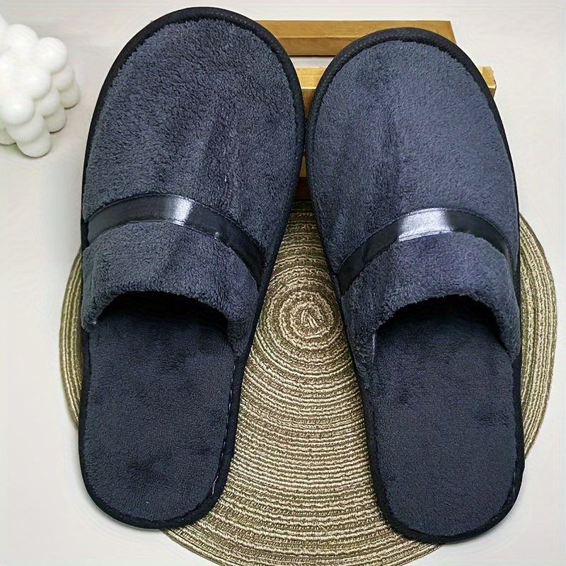 Zapatillas de felpa de coral para mujer, casuales, con slip-on, suela antideslizante de EVA, para interior, comodidad