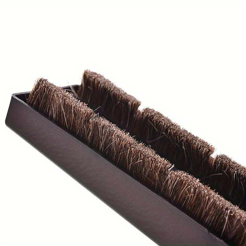 Black Vacuum Cleaner Attachment with Soft Bristles, 360° Rotating Dust Brush