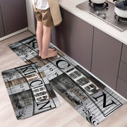Soft Absorbent Letter Print Area Rug for Indoor Living Rooms and Bedrooms