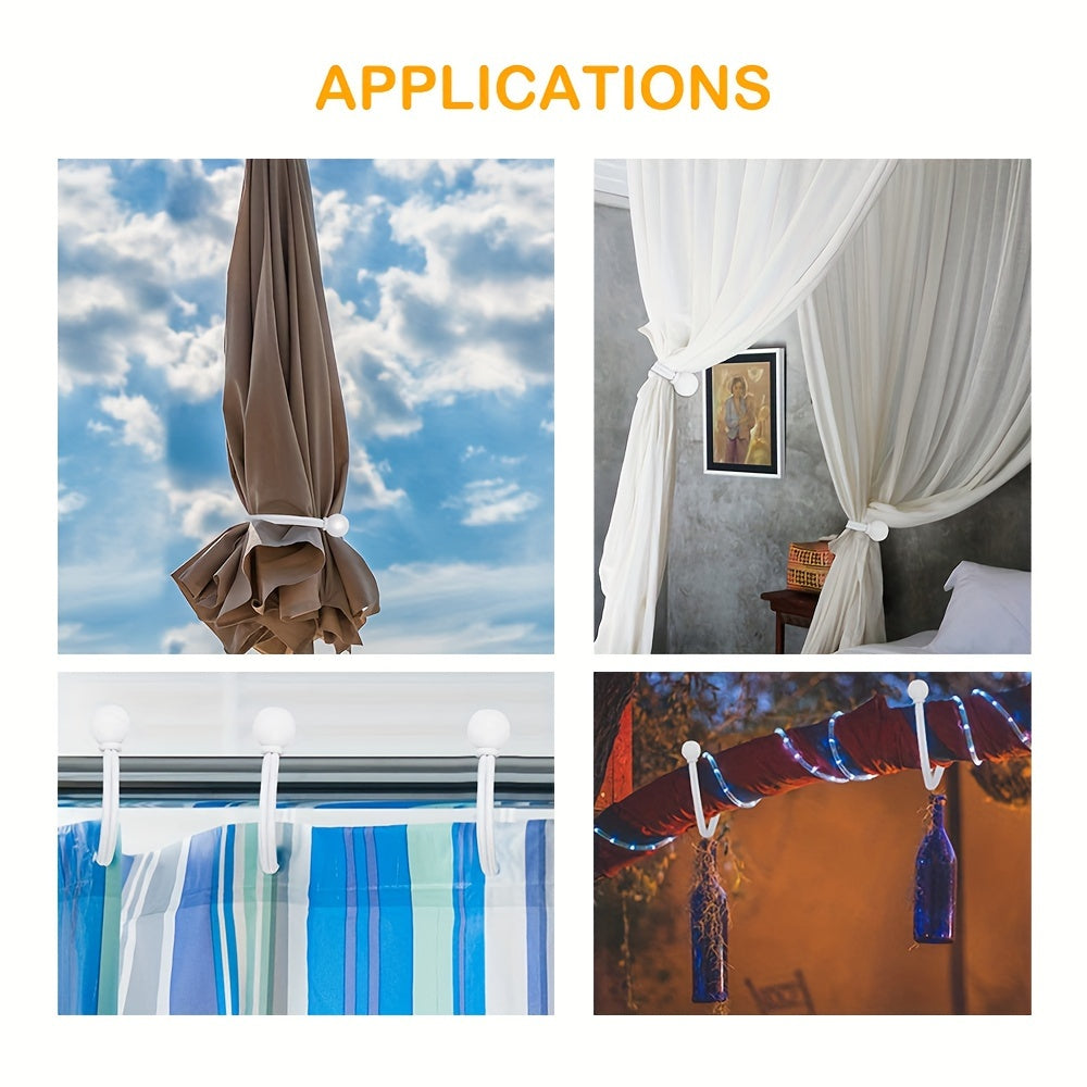 20/50 Pack Heavy-Duty White Bungee Cords for Camping, RV, Indoor Outdoor Use