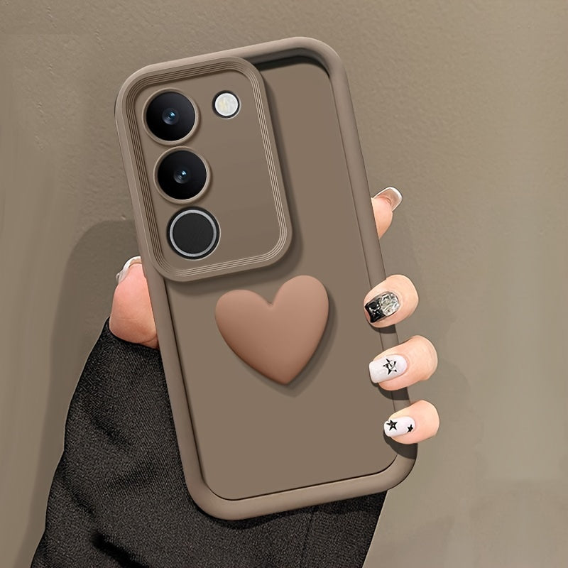 3D Love Heart Pattern TPU Phone Case for Samsung Galaxy S and A Series Full Body Protection