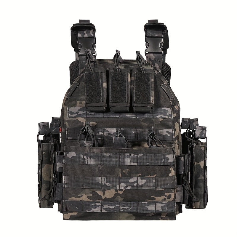Men's Outdoor Training Vest with Quick Release Molle System Black