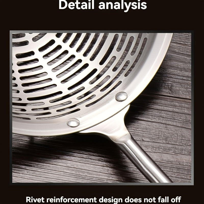 Colador de acero inoxidable con mango de madera, apto para lavavajillas, 14.1cm-18.29cm