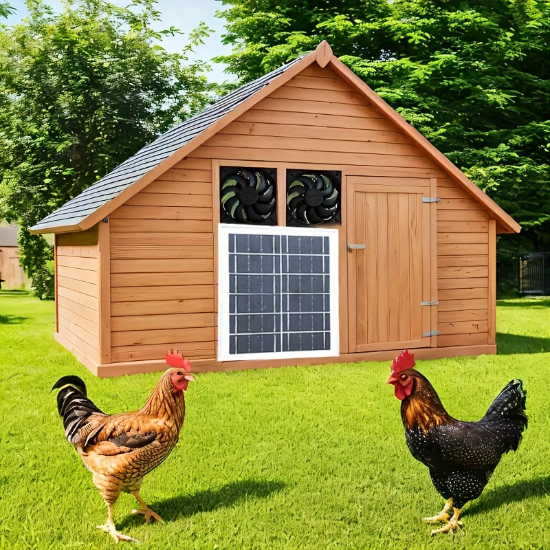 Portable Solar Panel Fan for Greenhouse and Outdoor Ventilation 30W