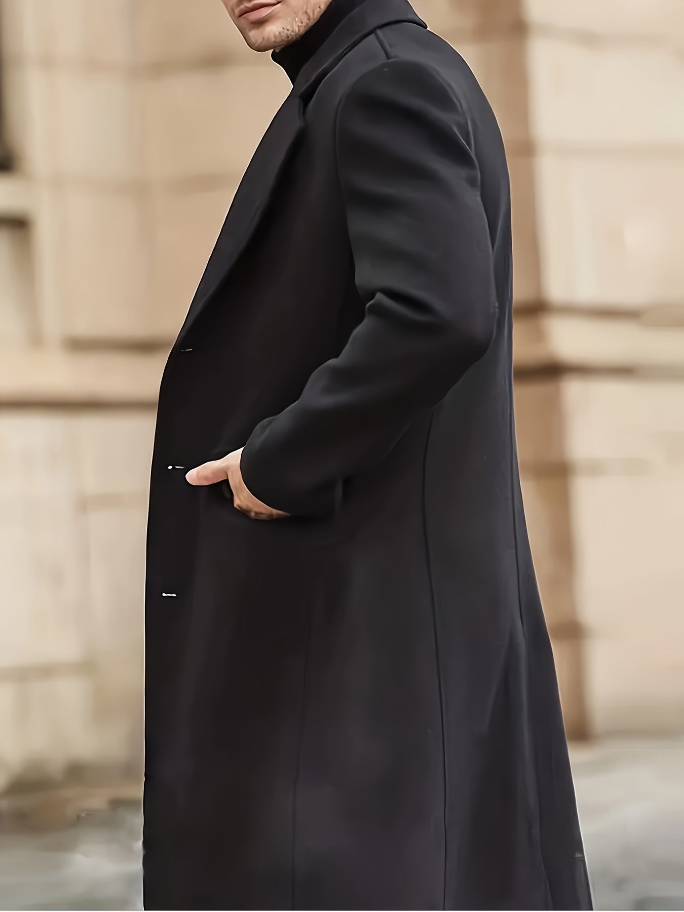 Qish/fall uchun ikki qavatli tugmachalari va jun astarli zamonaviy plussayz erkaklar uchun qizil uzun palto. Mashinada yuvilishi mumkin bo'lgan rasmiy kiyim.