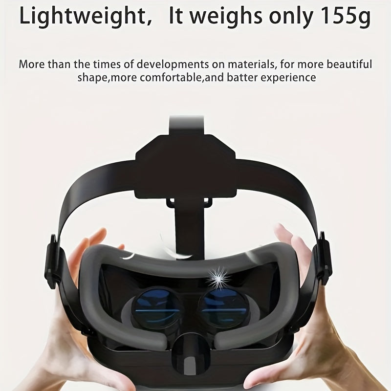 Adjustable 3D VR Headset for Smartphones HD Blu-Ray Lenses Lightweight Comfortable for Movies and TV