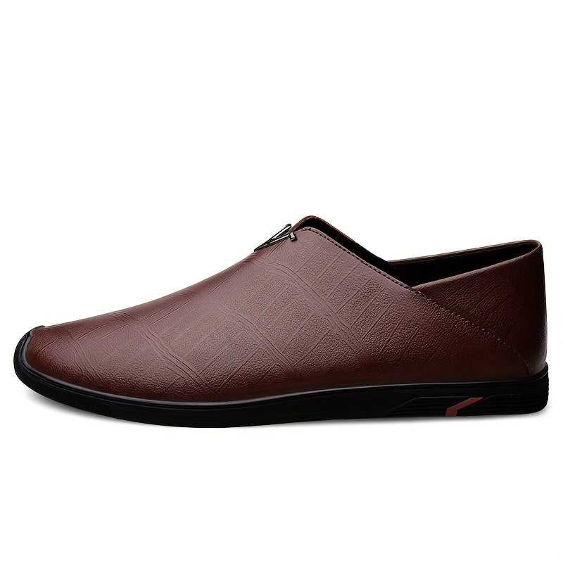 Men's PU Leather Loafers Non-Slip Slip-On Business Footwear for Fall Spring Summer Winter