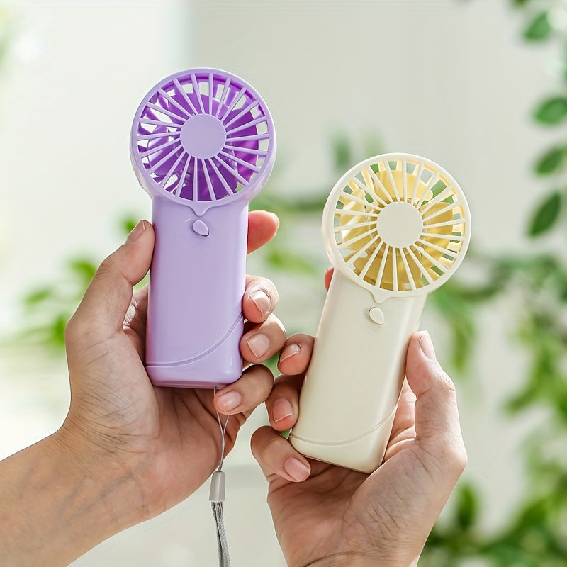 Мини портативный ручной вентилятор, работающий на батарейках, компактное охлаждающее устройство для путешествий и дома