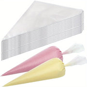 100 Disposable Piping Bags for Cake Decoration, Triangular Icing, Frosting, Cookies