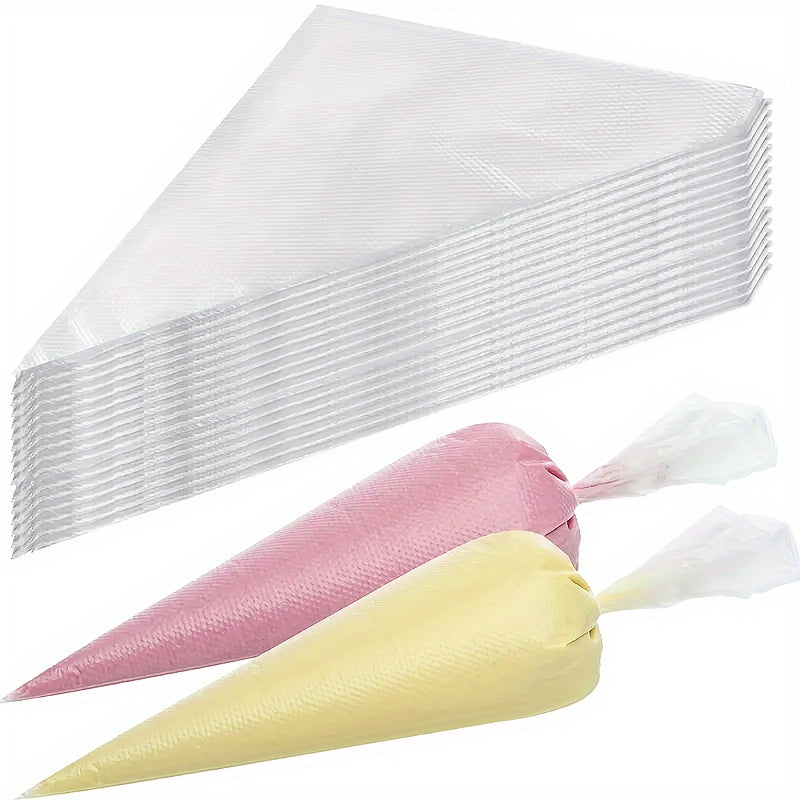 100 Disposable Piping Bags for Cake Decoration, Triangular Icing, Frosting, Cookies