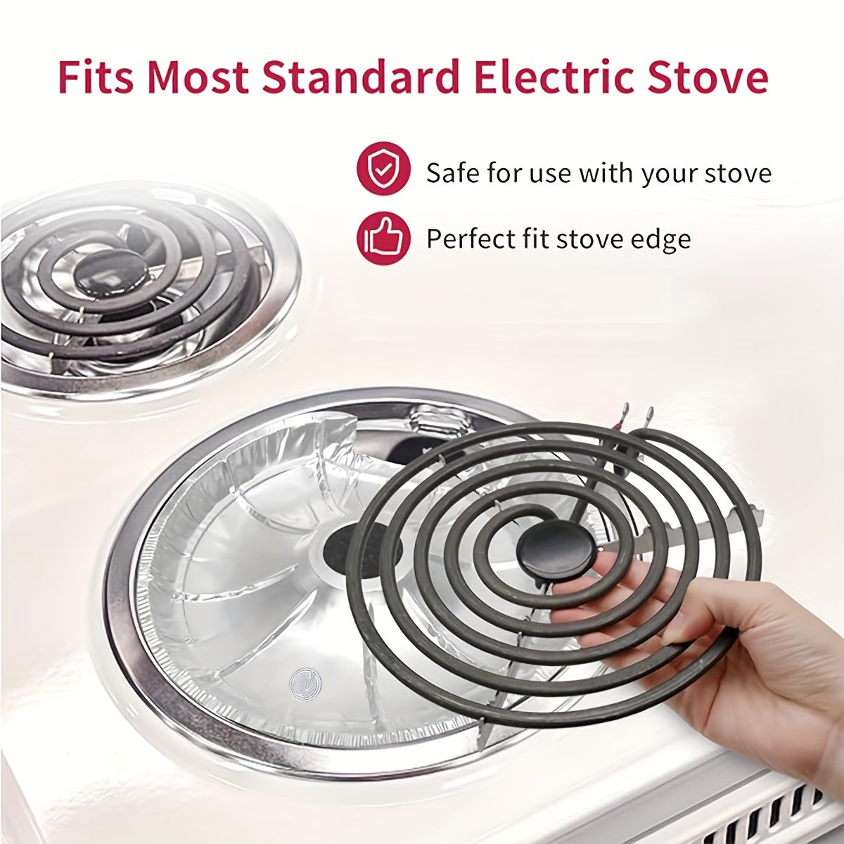 Disposable Aluminum Foil Drip Pan Liners for Electric Stove Burners 15.24cm 20.32cm