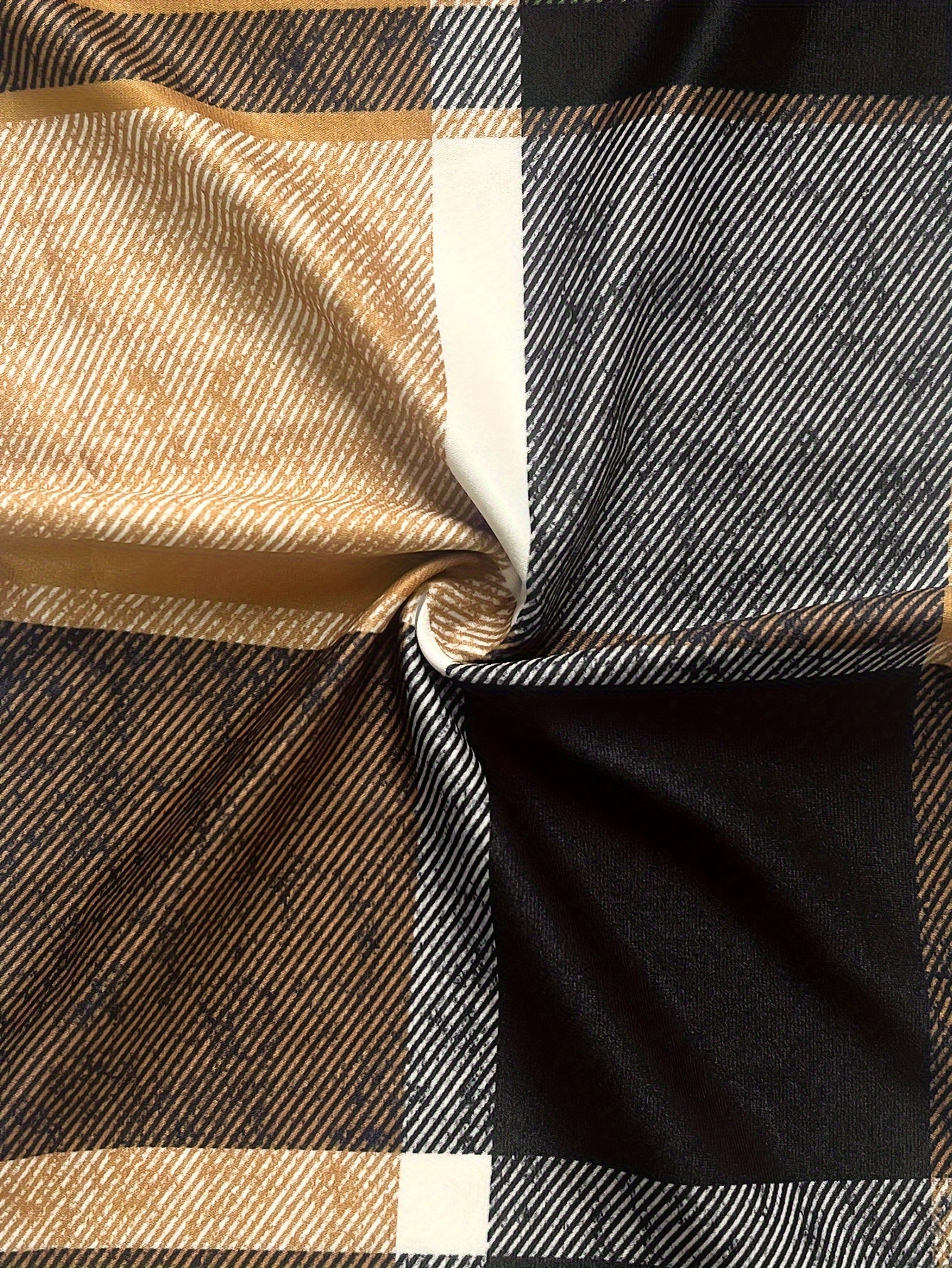 Mono sin mangas de cuadros en talla grande con bolsillos para verano mujer