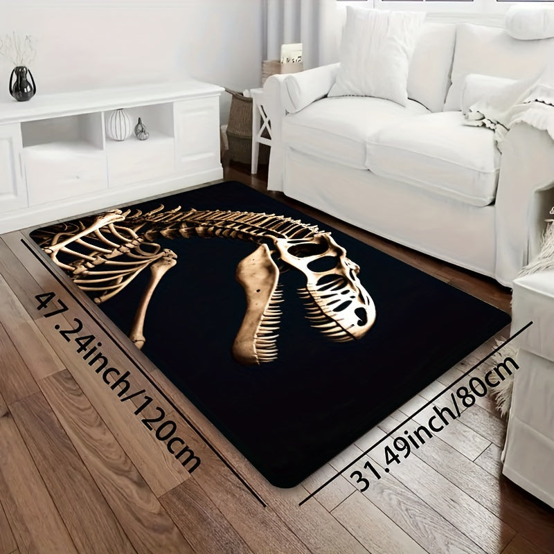 Dinosaur Fossil Area Rug Thick Soft Machine Washable Indoor Decor Mat
