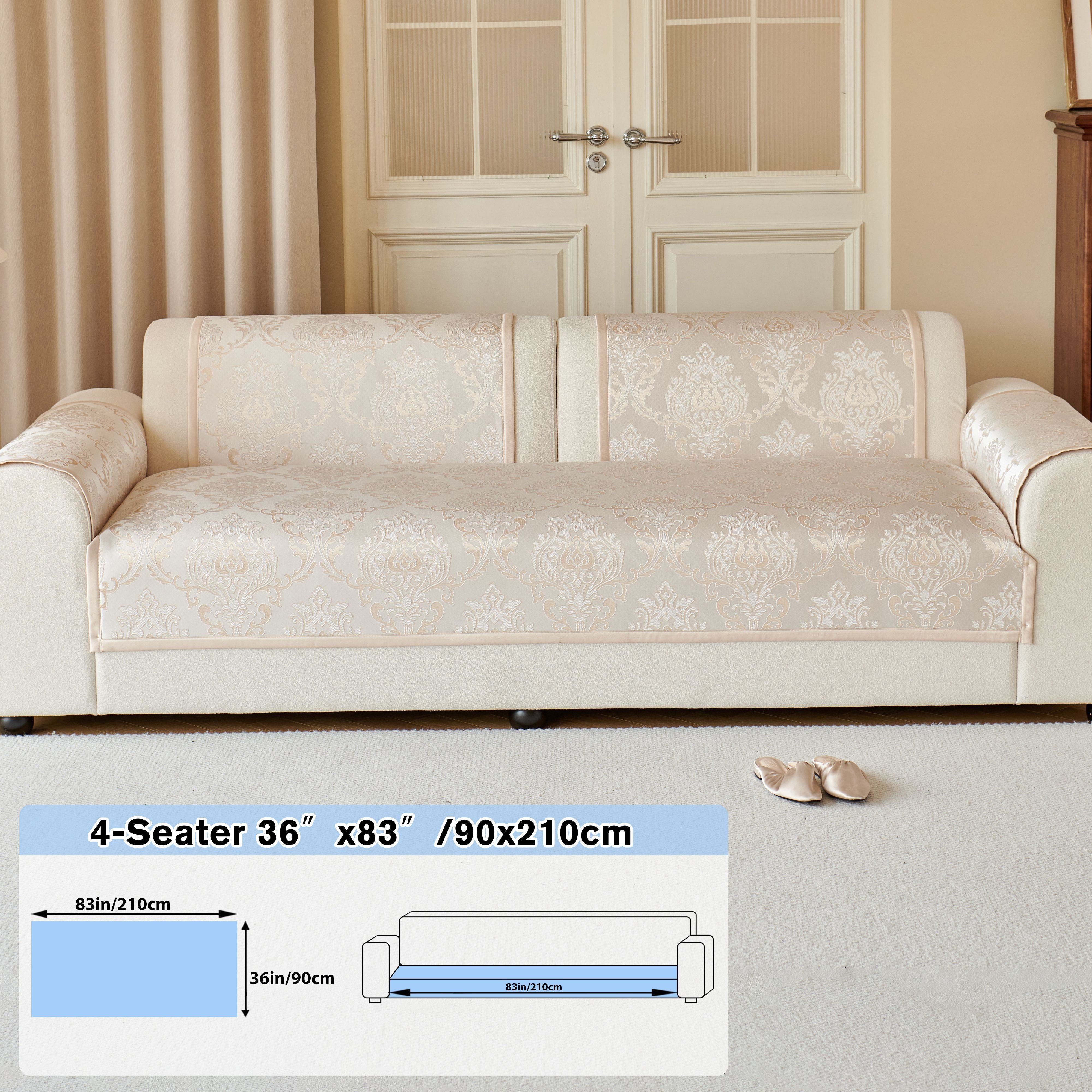 Серый цветочный чехол на диван для 1-4 мест, безопасный для домашних животных, нескользящий, моющийся в машине, из шенилла жаккарда, современный