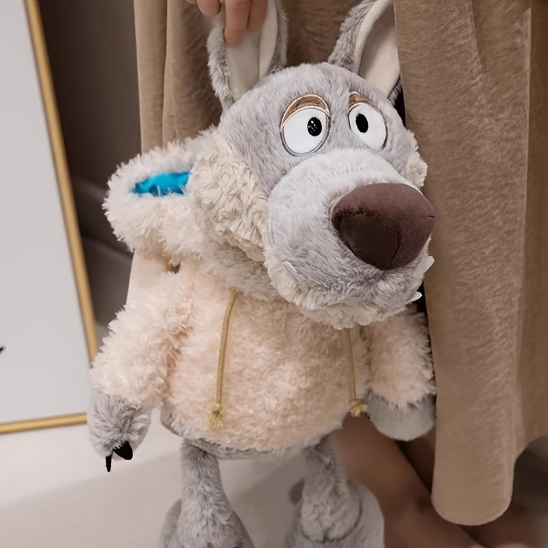 Juguete de lobo de peluche en ropa de oveja para niños, regalo de máquina de garra, poliéster gris