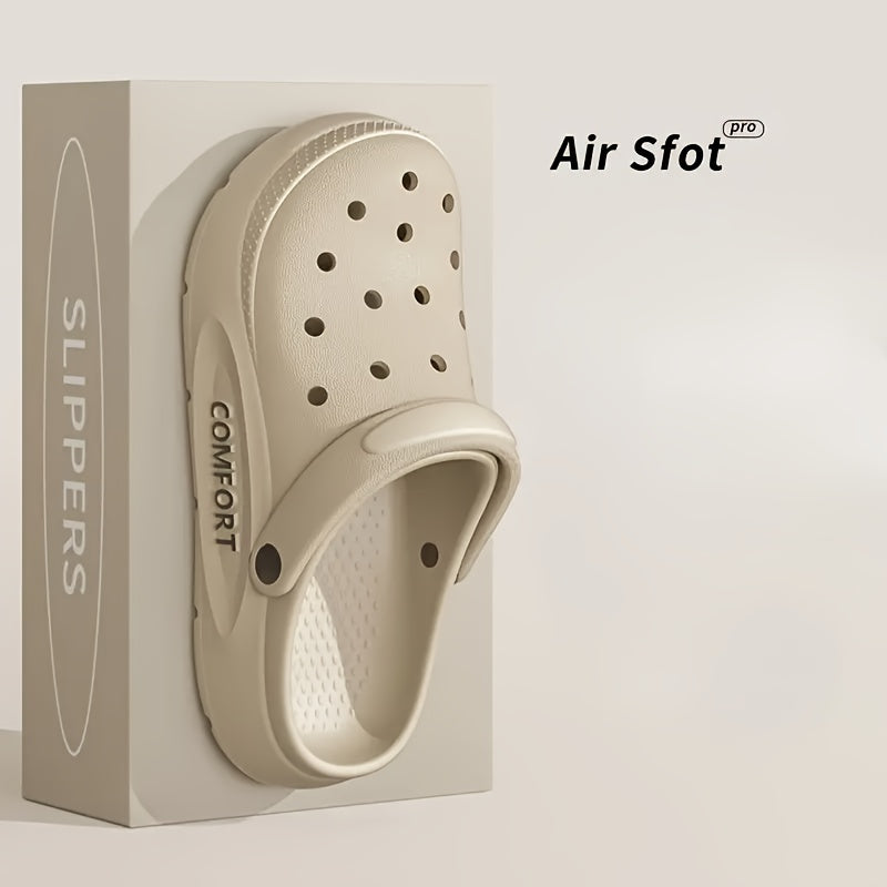 Women's EVA Clogs Slip-On Shoes Comfortable Indoor Outdoor Beige Black