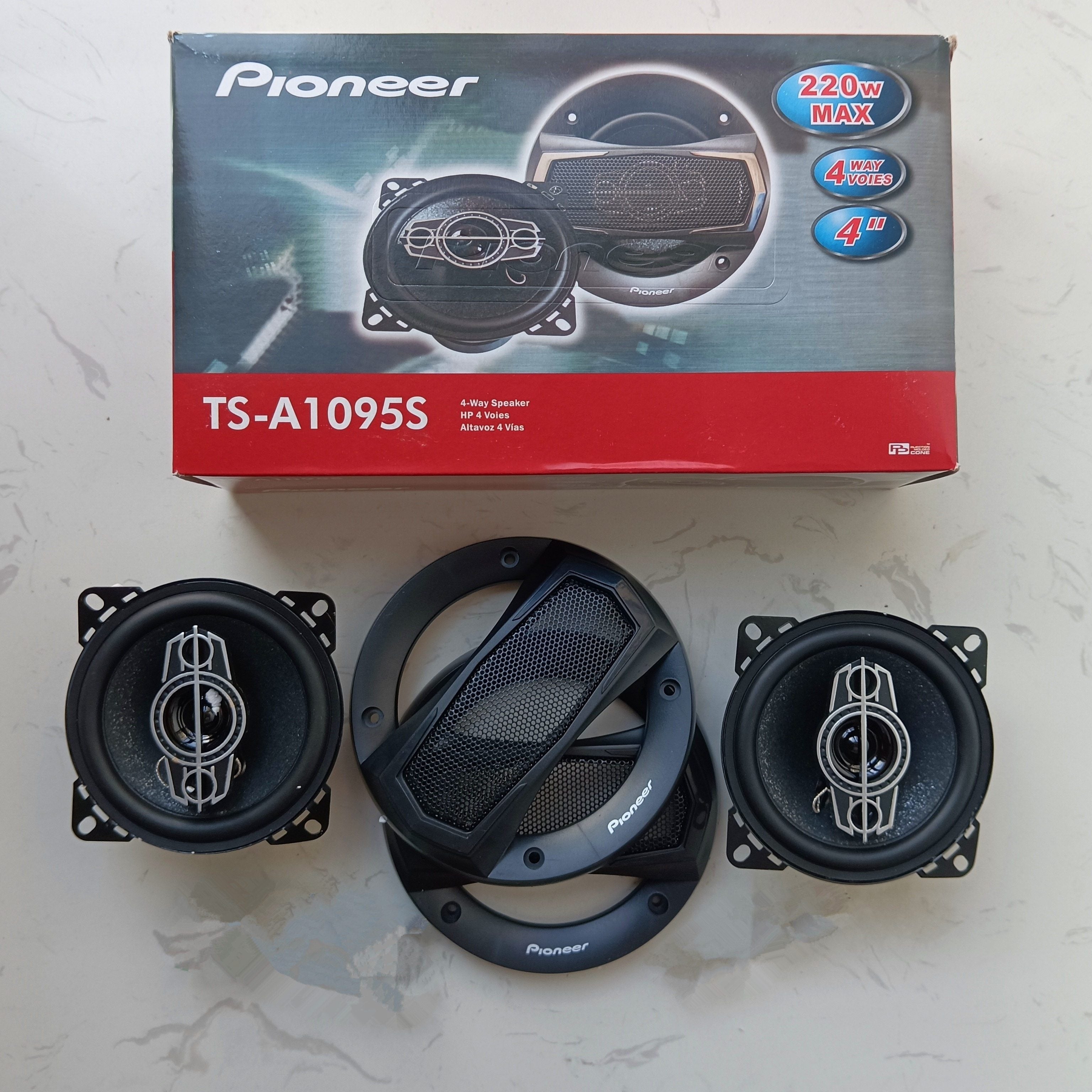 10.16 cm 220W 4-Way Car Coaxial Speakers with Dust Cover and Audio Cable