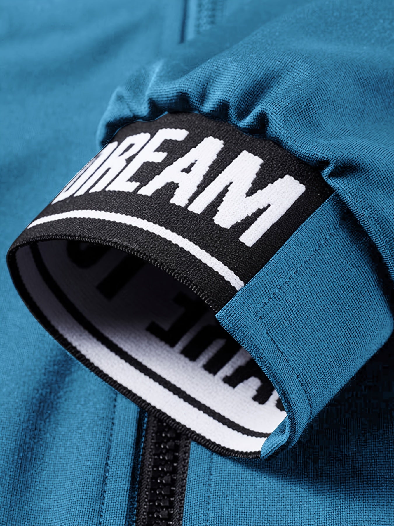 Men's Polyester Knit Casual Sportswear Set with Pockets and Collared Neck for Fall Winter