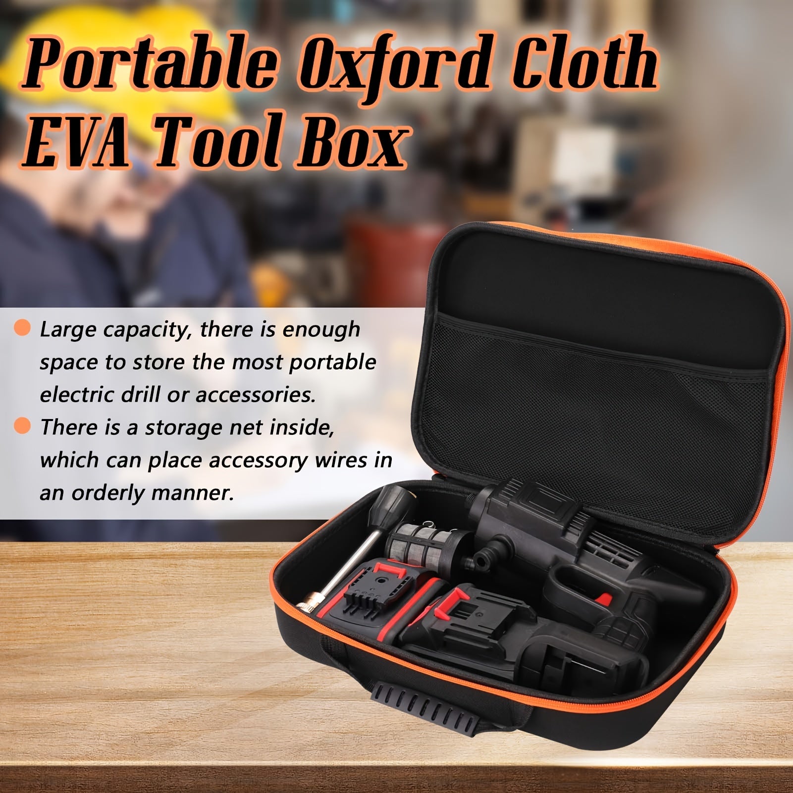 Large Capacity Shockproof Waterproof Tool Bag for Electricians with Oxford Cloth
