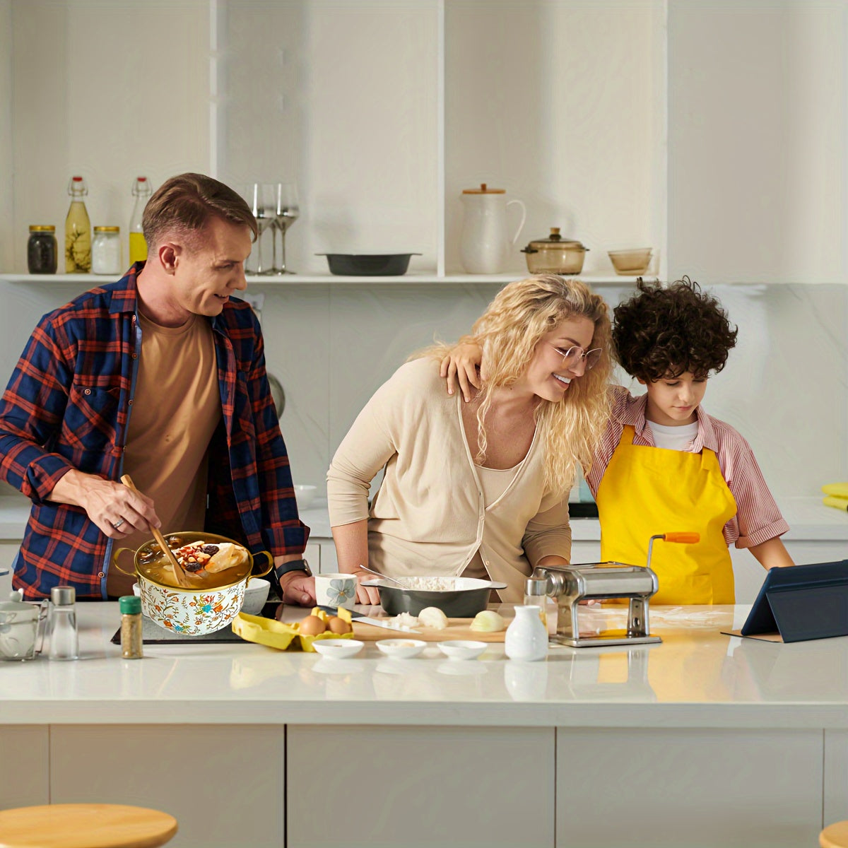 Enamel Saucepan 1 Piece Thick Enameled Pot for Stews Soups and Serving