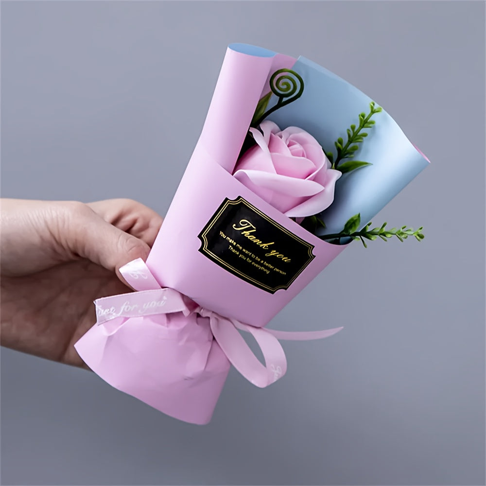 Mini Rose Soap Flower Bouquet for Valentine's Day Christmas Birthday Decorations