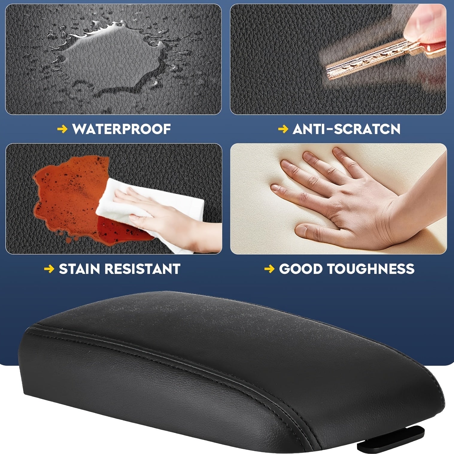 Center Console Lid Armrest Kit for GM SUVs Leather Replacement 2002-2009