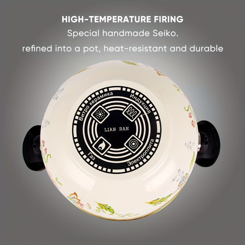 Enamel Micro-Pressure Cooker Set 1 Piece Induction Compatible No Electricity