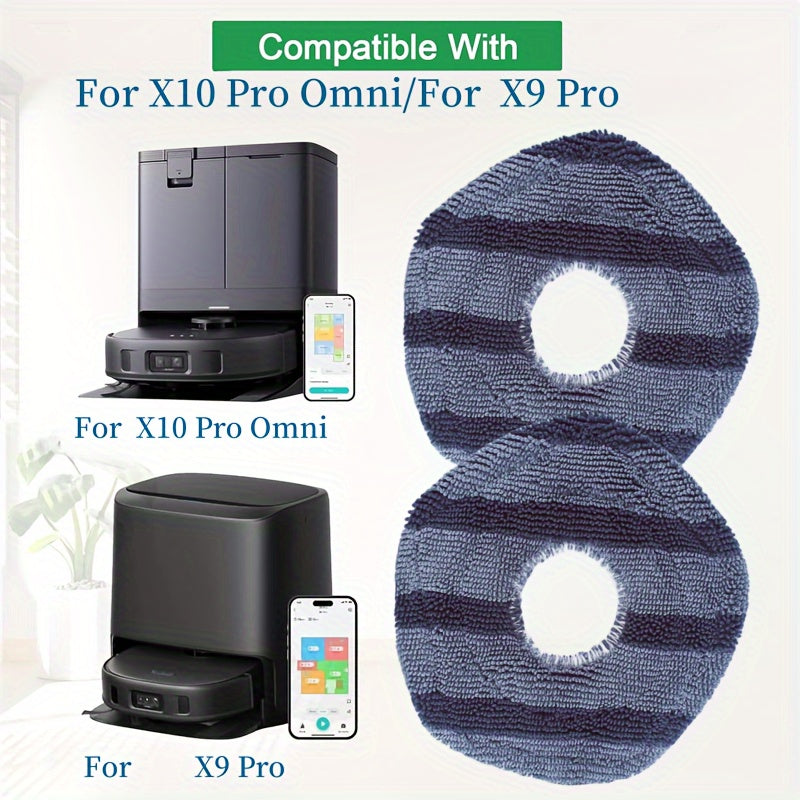 Robot Vacuum Mop Pads Set of 9 Reusable Washable Microfiber Floor Cleaning Accessories