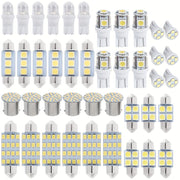 42 dona avtomobil ichki LED chiroq to'plami, oq, 12V, energiya tejovchi, oson o'rnatish