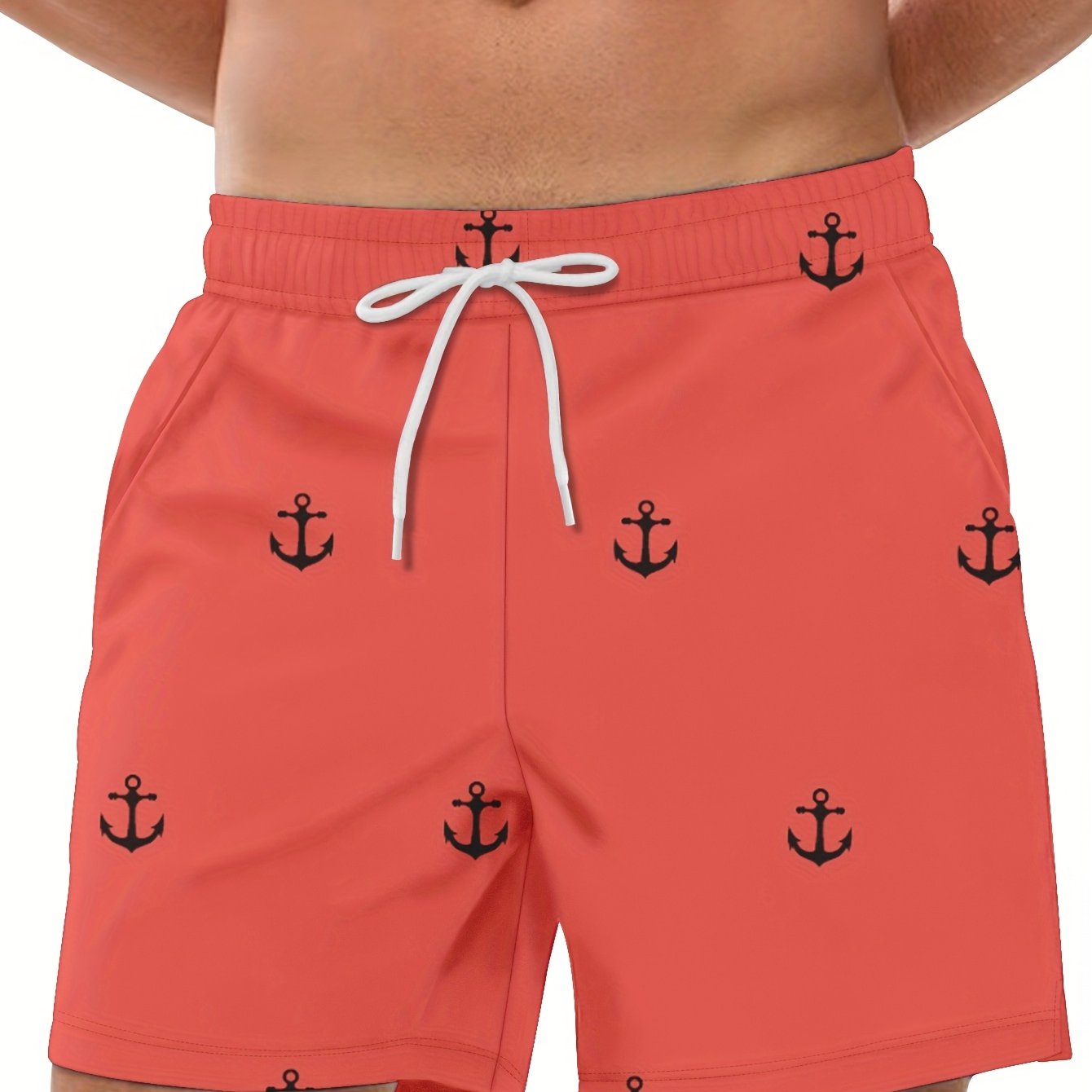 Men's Summer Beach Shorts Print Polyester Regular Fit Vacation Style