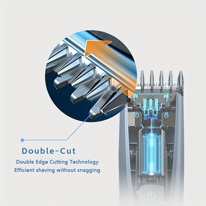 Hairclipper Series 3000 Deep Blue Steel Blades 7-Speed Length Settings PowerDrive Type-C Charging Accessories