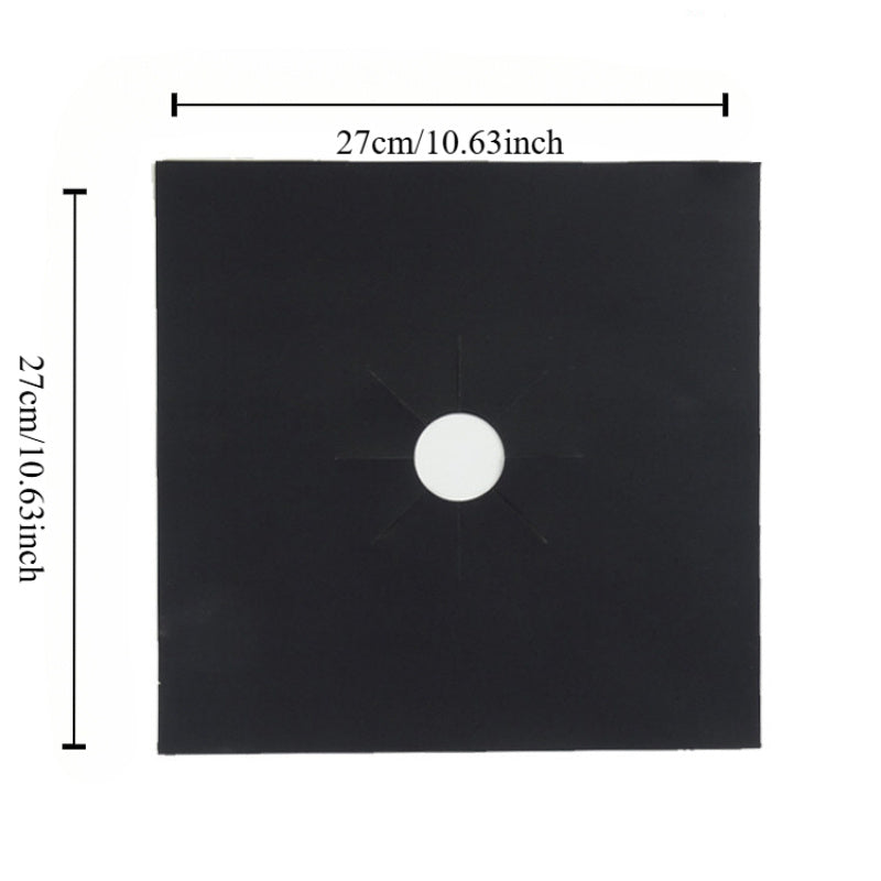 Набор из 2-х защитных крышек для плиты из стекловолокна, которые не прилипают, многоразовые, водонепроницаемые и легко поддаются обрезке для подходящего размера. Не требует электричества, идеально подходит для газовых плит на кухне.