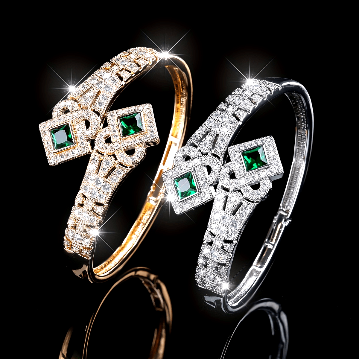 Har kuni ko'rinishingizni yuqori sifatli materiallar va maksimal moslashuvchanlik uchun sozlanadigan ochilish bilan ta'minlangan Ultra-glitter kesish naqshli bilaguzuk bilan yangilang.