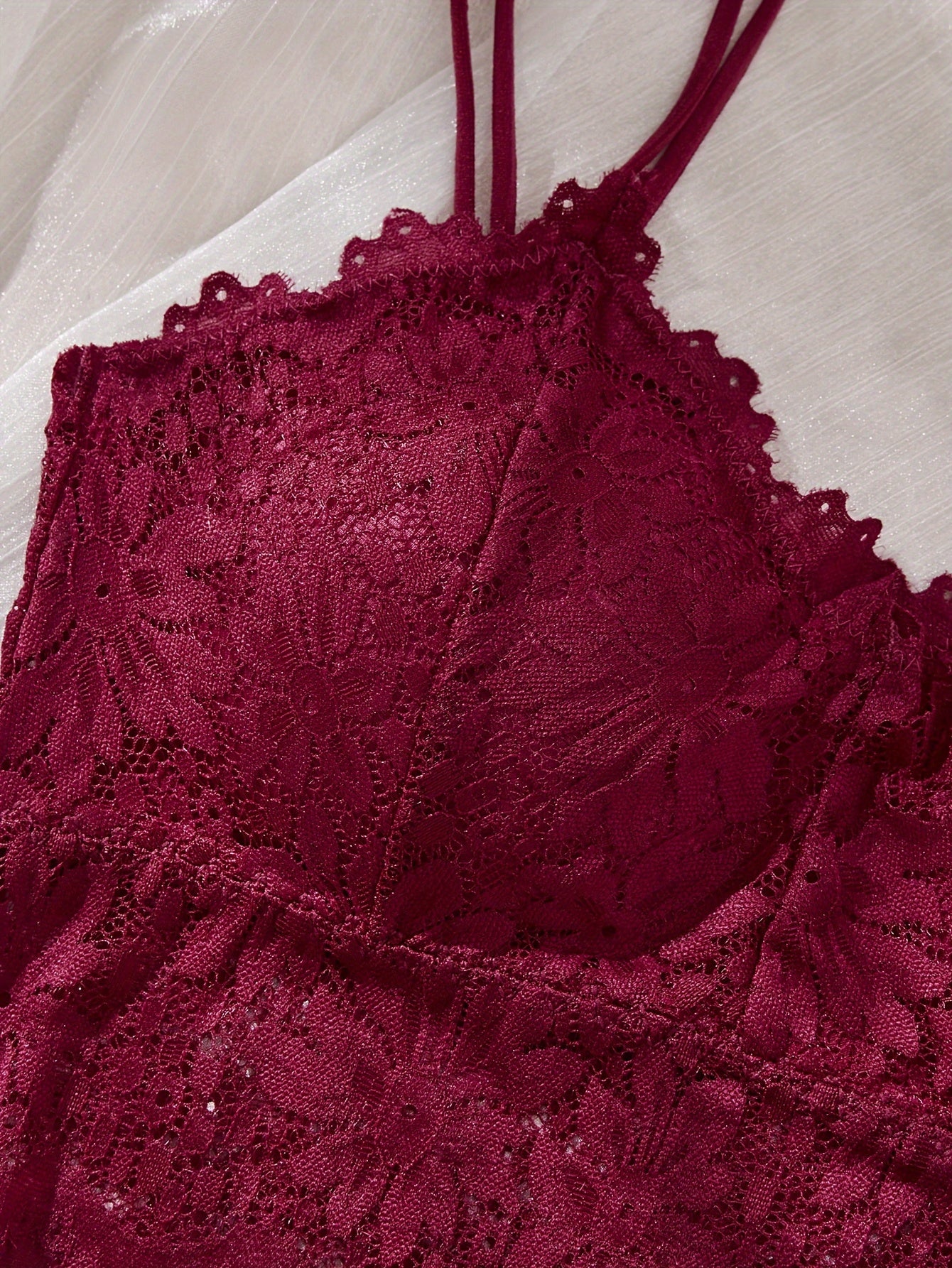 Women’s Lace Sunflower Suspender Lingerie Set No Steel Ring Monochrome