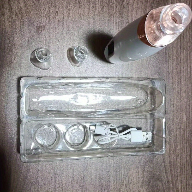 USB zaryadlash va yumshoq eksfoliatsiya bilan qayta zaryadlanuvchi qora nuqta olib tashlovchi va po'lat tozalovchi. Aniqroq teri uchun portativ va ixcham dizayn.