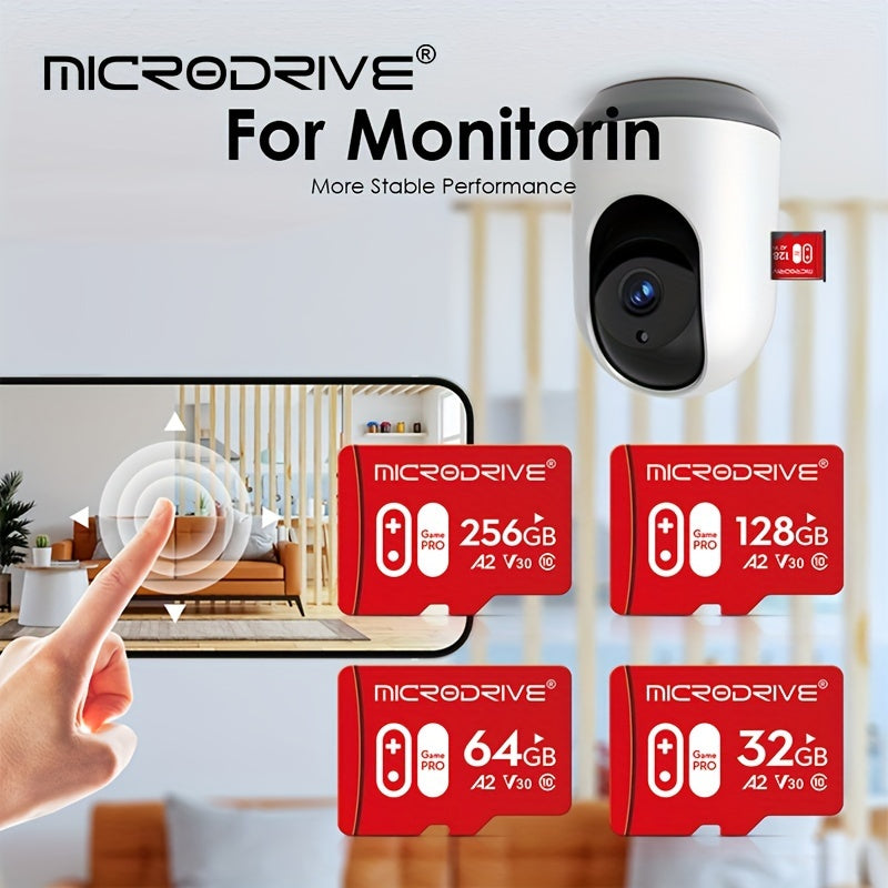 Micro SD Card 32GB 64GB 128GB 256GB U3 Class 10 with Adapter