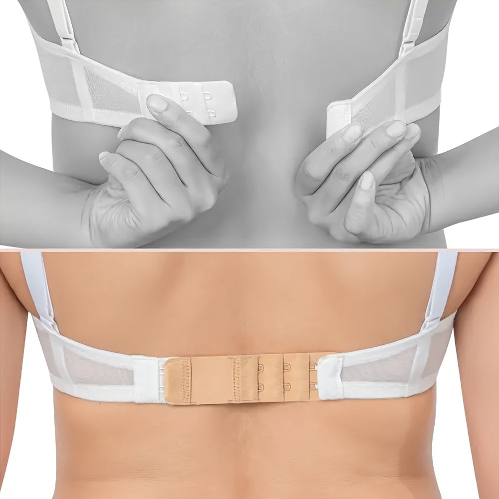 4 Pcs Bra Strap Extenders with 3 Hooks Adjustable Comfort for Women's Lingerie