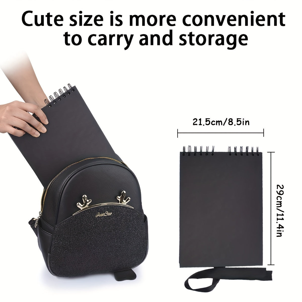 Black Photo Album for Wedding Guests and Scrapbooking 80 Pages