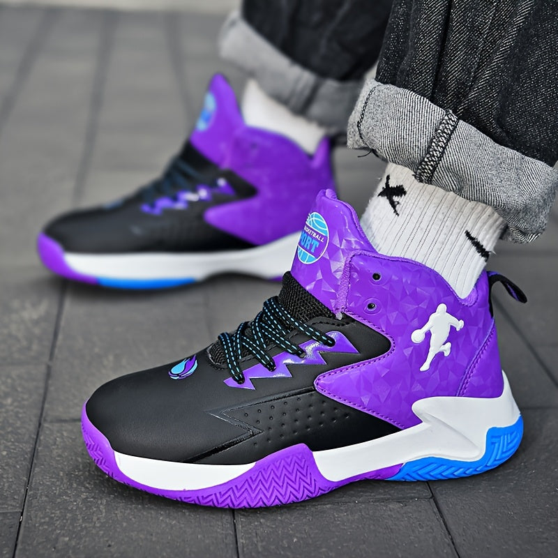 Boys Basketball Shoes Lightweight Solid Color Low Top TPR Sole