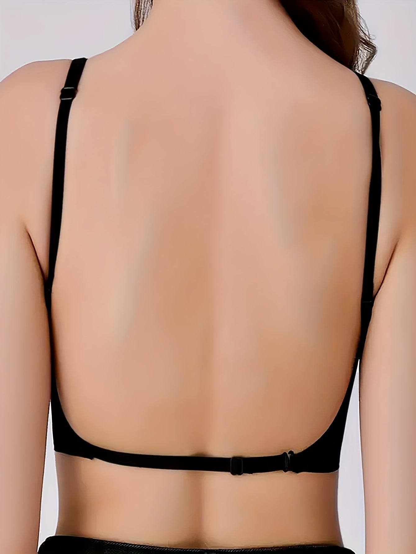 Women's Small Chest Backless Lingerie with Removable Padding and U-Shaped Support