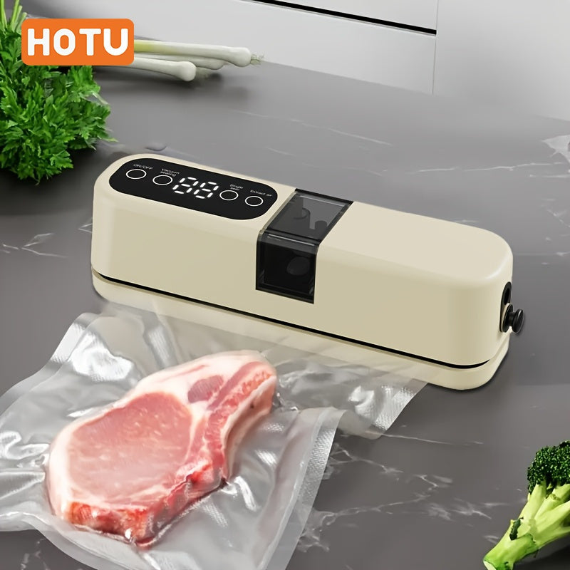 Портативный USB-заряжаемый автоматический вакуумный запайщик с двойным всасыванием для домашнего и уличного использования