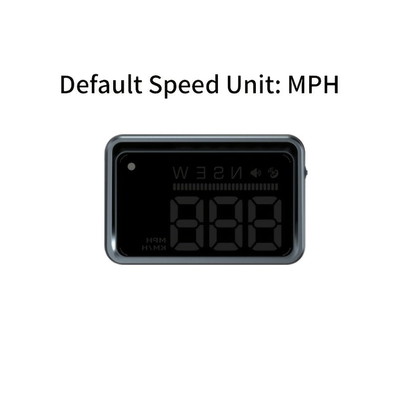 Universal Digital Speedometer HUD for Cars with Speed, Compass, LED Atmosphere Light