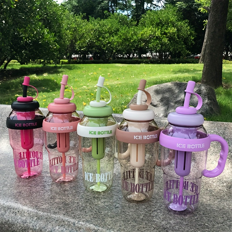 Large 44oz BPA-Free Plastic Water Bottle with Handle Leakproof Straw for Gym Outdoor and Back-to-School