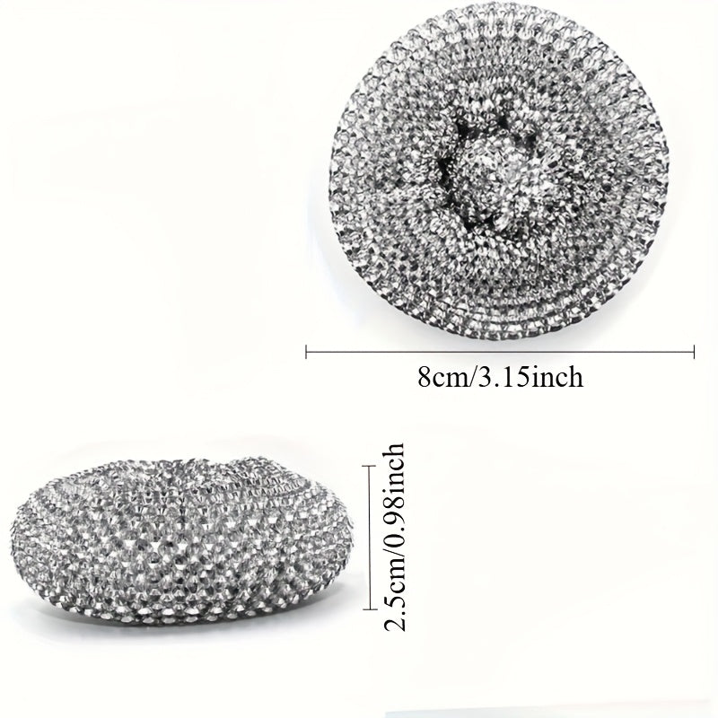 6-Piece Stainless Steel Brush Set with Long and Short Handles for Kitchen Bathroom Cleaning