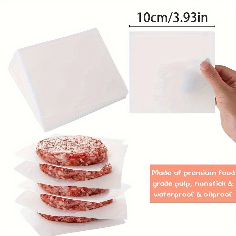 100-Pack Butcher Paper Squares for Burgers Baking BBQ Freezing Non-Stick Waterproof